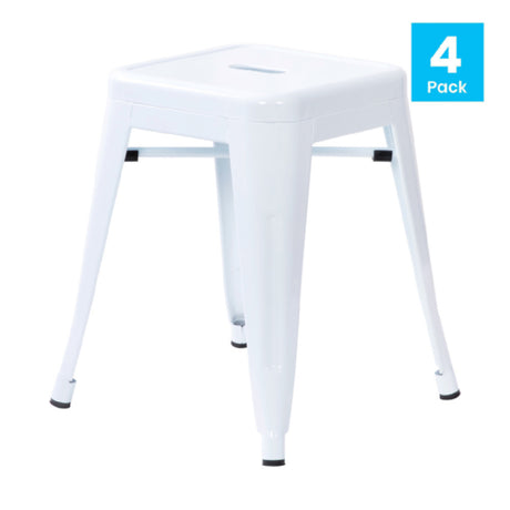 Flash Furniture ET-BT3503-18-WH-GG Kai Stool 18"H 250lb Weight Capacity