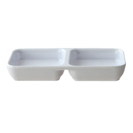 Thunder Group 19002WT Sauce Dish 2-compartment 4 Oz.