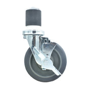 BK Resources 5SBR-4RA-GR-TLB - Swivel Caster, 2" Expanding Stem, 5" Gray Rubber Wheel