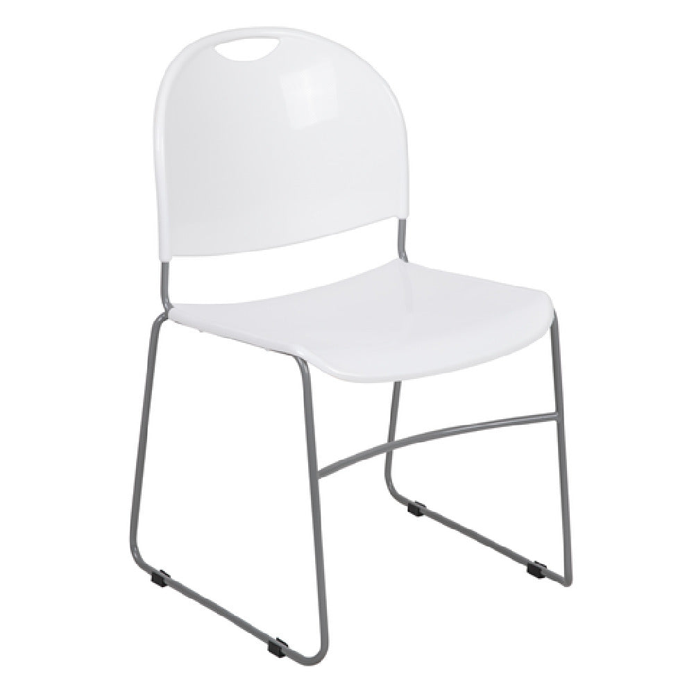 Flash Furniture RUT-188-WH-GG Hercules Series Ultra Compact Stacking Chair 880 Lb. Weight Capacity