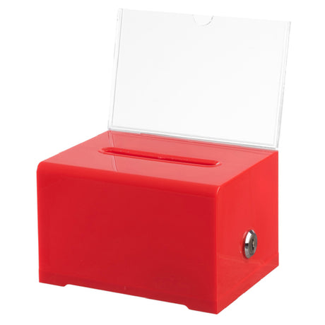 Alpine Industries ADI637-RED Suggestion Box 6.2" X 4" X 4.5"H Message Display