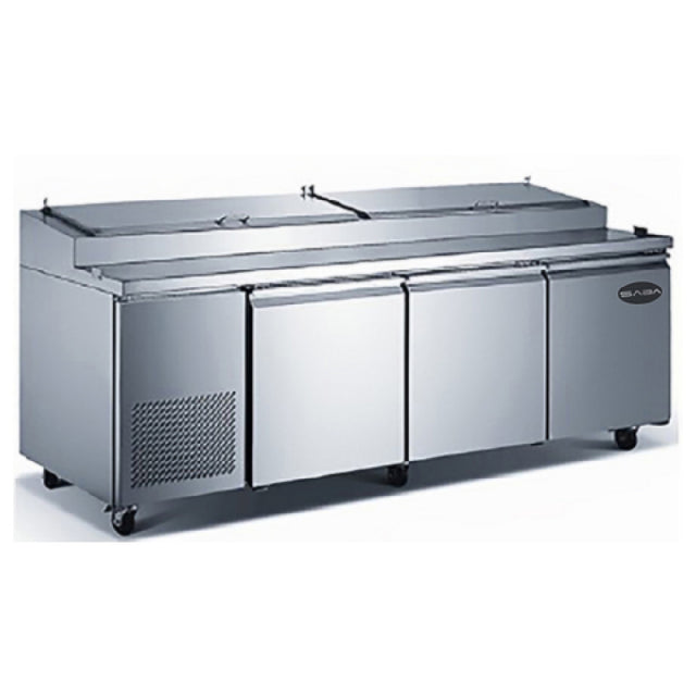SABA SPP-91-12 Pizza Prep Table Three-section 91-7/8"W