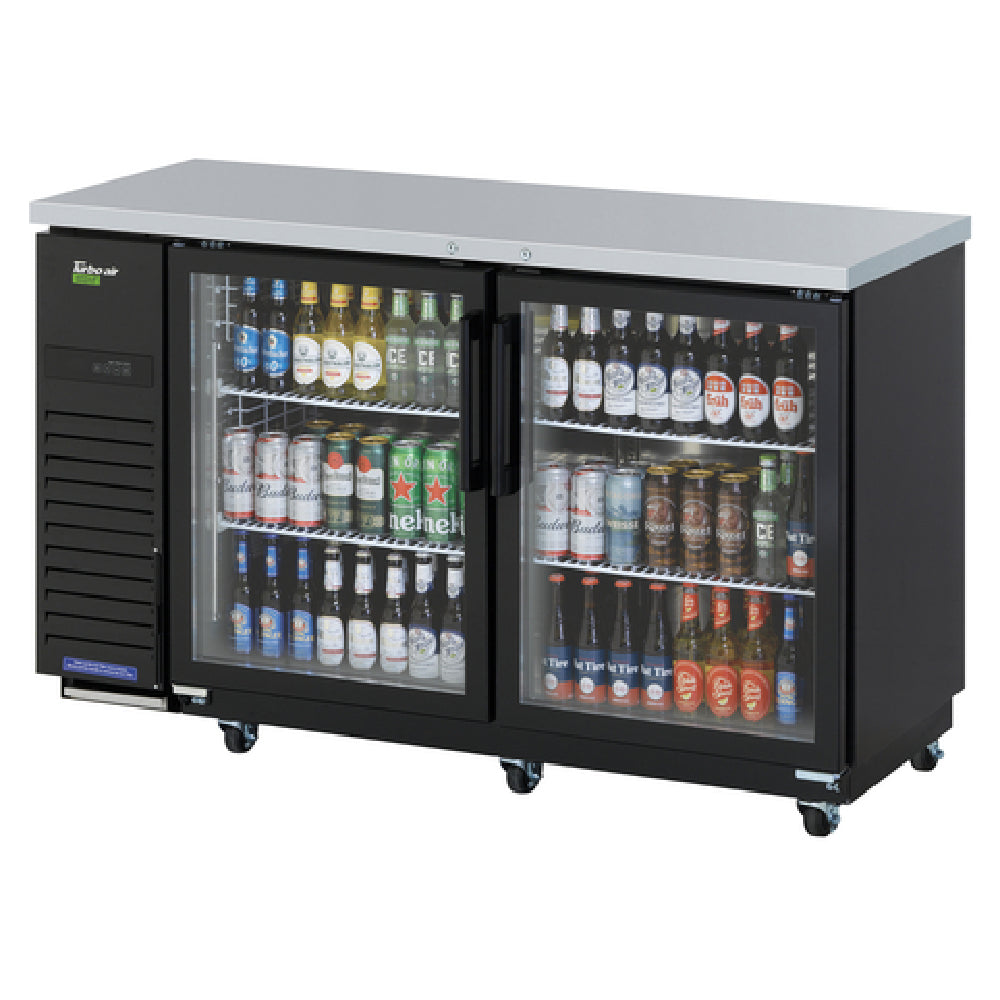 Turbo Air TBB-24-60SGD-N Super Deluxe Narrow Back Bar Cooler Two-section 61-1/8"W X 24-1/2"D X 35-3/8"H