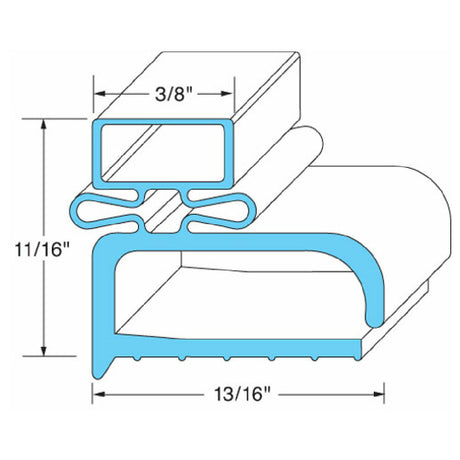 Delfield DEL1702147 Door Gasket 21 3/4" X 27 1/8"