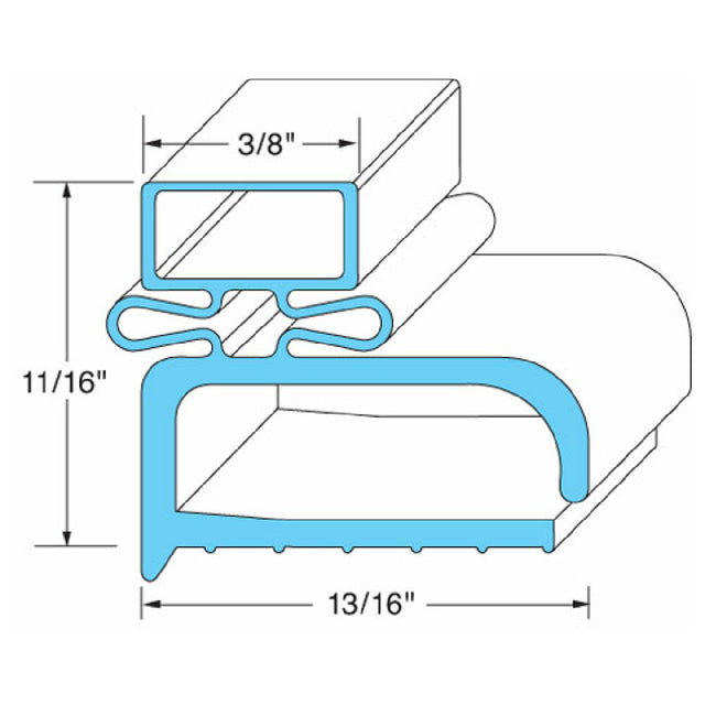 Delfield DEL1702147 Door Gasket 21 3/4" X 27 1/8"
