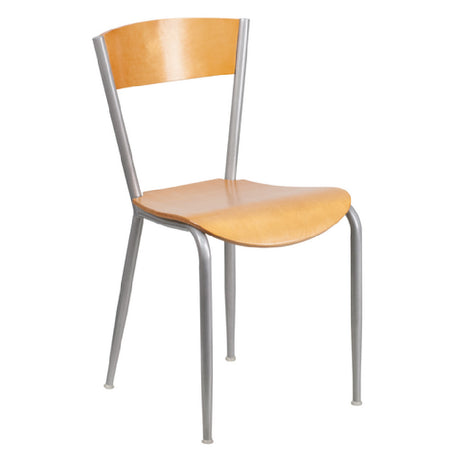 Flash Furniture XU-DG-60217-NAT-GG Invincible Series Restaurant Chair Natural Finish Solid Plywood Back