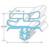 Delfield 1701208 Door Gasket 23 1/4" X 28 1/4"
