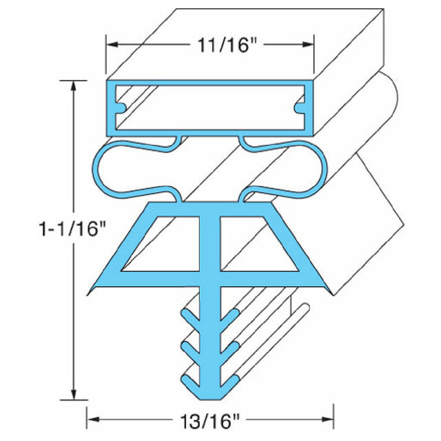 Kolpak KOL225171075 Door Gasket Lh 38" X 78"