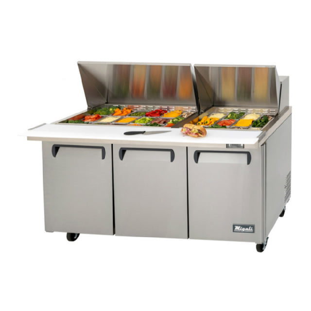 Migali Industries C-SP72-30BT-HC Competitor Series® Refrigerated Counter/Big Top Sandwich Prep Table