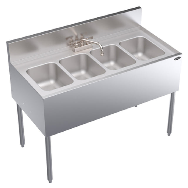 Krowne KR24-44C Royal Series Underbar Sink Unit Four Compartment 48"W X 24"D