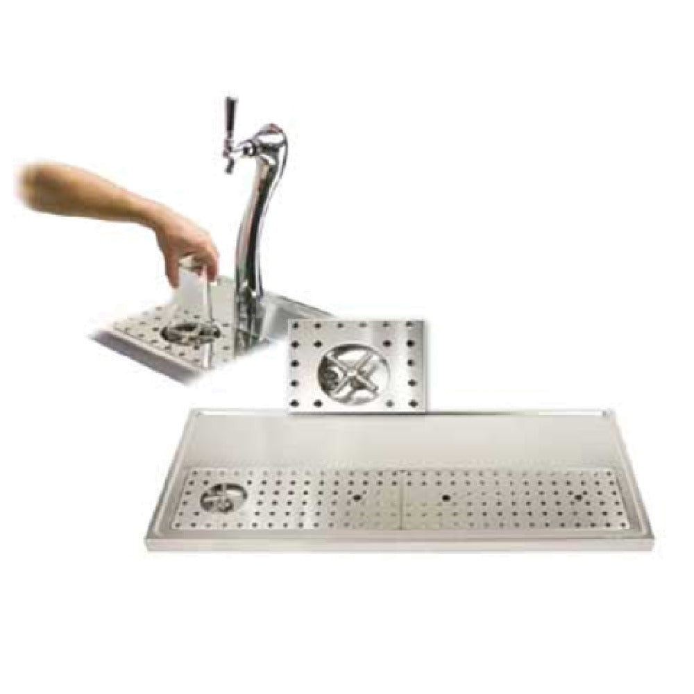 Micro Matic DP-1611 Platform Drip Tray With Glass Rinser Surface Mount 59"W X 20"D