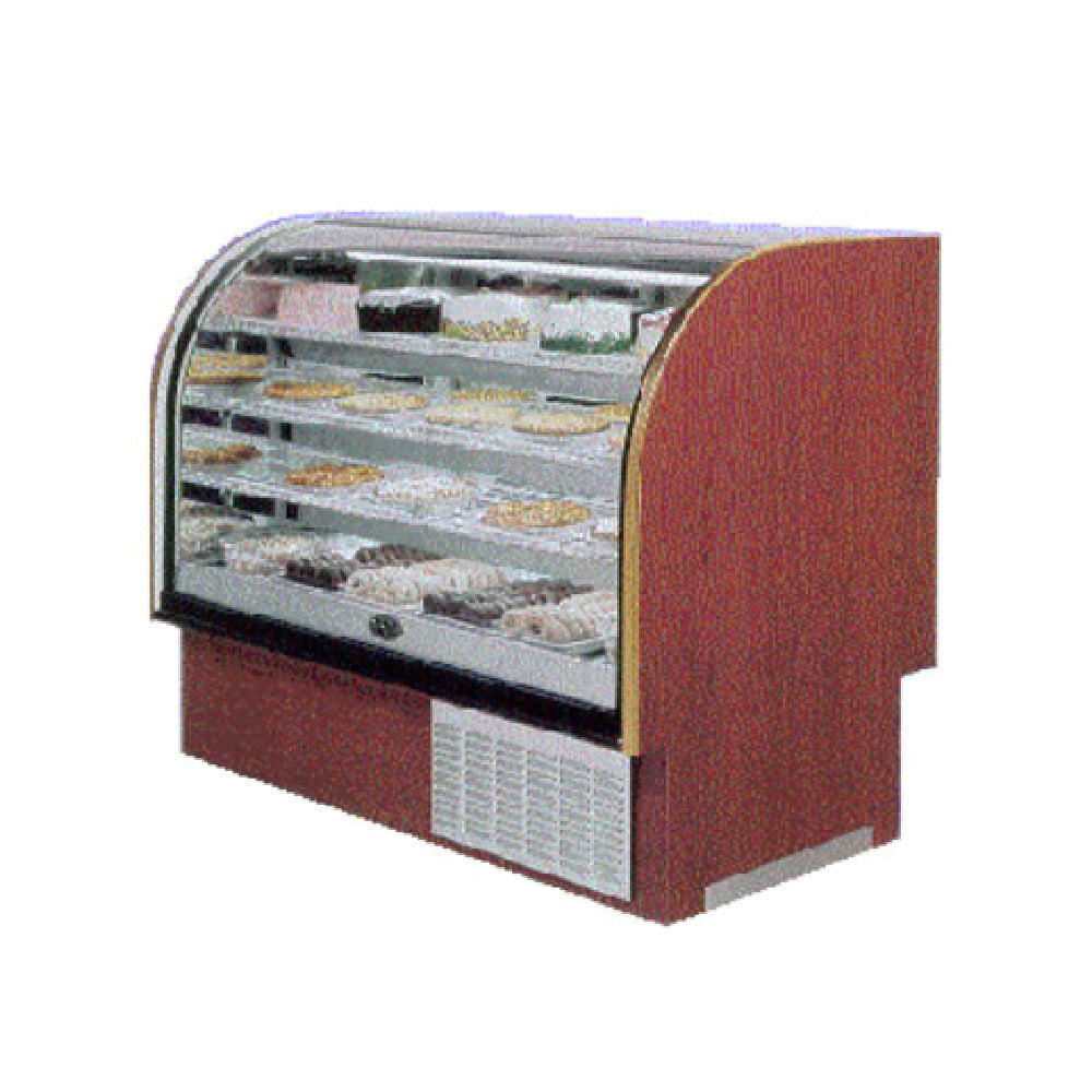 Marc Refrigeration LUBCR-48 S/C Refrigerated Bakery Display Case 49" L Lift-up Curved Glass Front