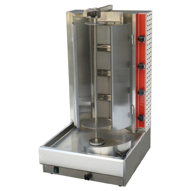 Uniworld VBR-4BFE - Vertical Broiler (Gyro), Natural Gas, Adjustable Burner Panel With Flaps