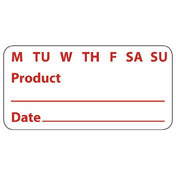 Hubert 66303 - Day Of The Week Label, 2" X 1", Rectangular
