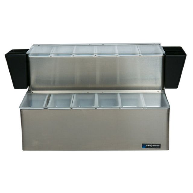 San Jamar B6766L EZ-Chill™ Garnish Center 20-7/8"W X 12"D X 12-3/4"H 2-tier