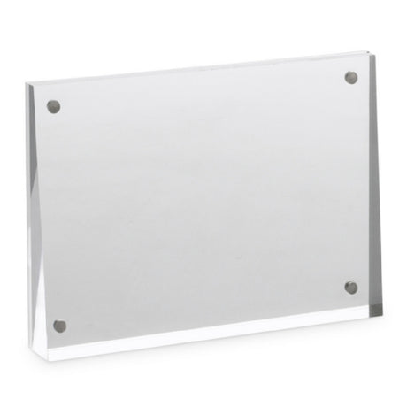 Bon Chef AAS-5-7 - Angled Acrylic Table Sign, Magnetized, 5" X 7" X 1"