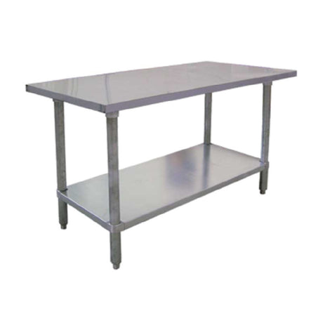 Omcan 22063 (22063) Standard Work Table 24"W X 24"D X 34"H 18/430 Stainless Steel Flat Top