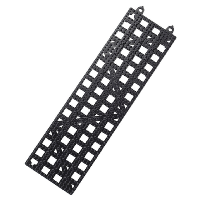 San Jamar VM5180BK Versa-Mat® Strips Bar Mat 3-1/2" X 12" Interlocking