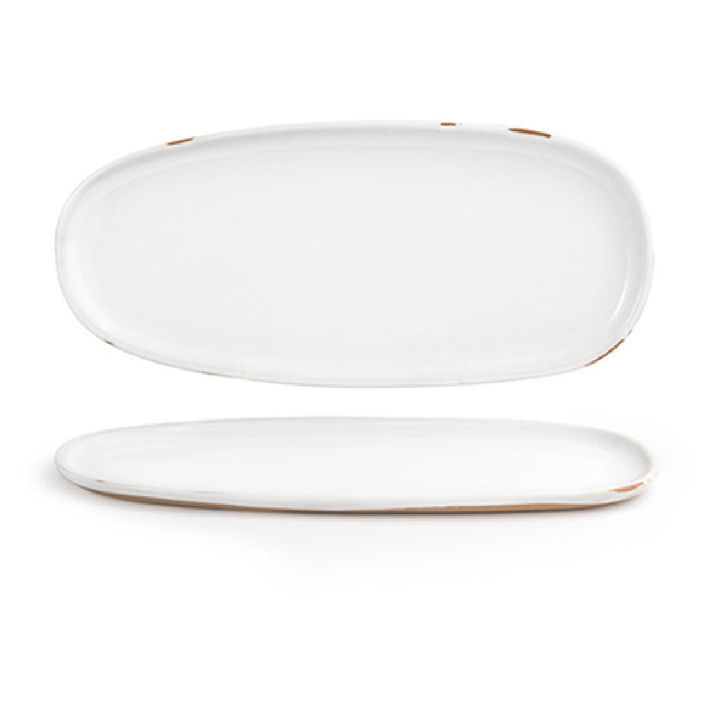 FOH DSP037WHP23 Artefact™ Plate 11" X 5" Oval