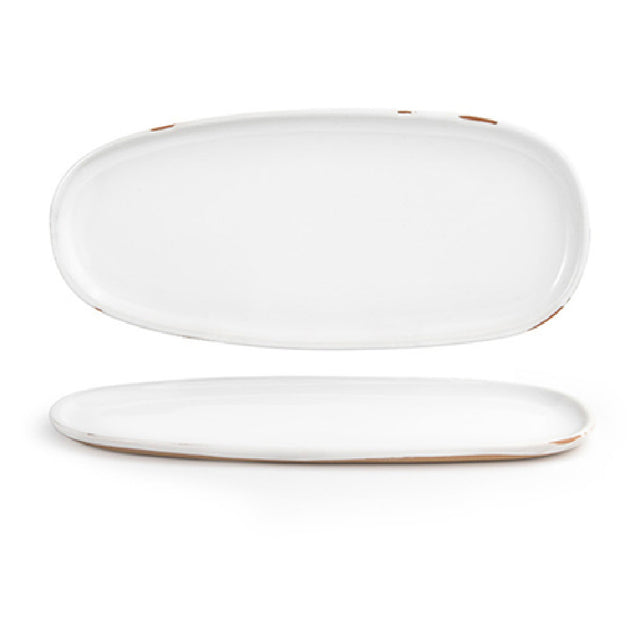 FOH DSP037WHP23 Artefact™ Plate 11" X 5" Oval