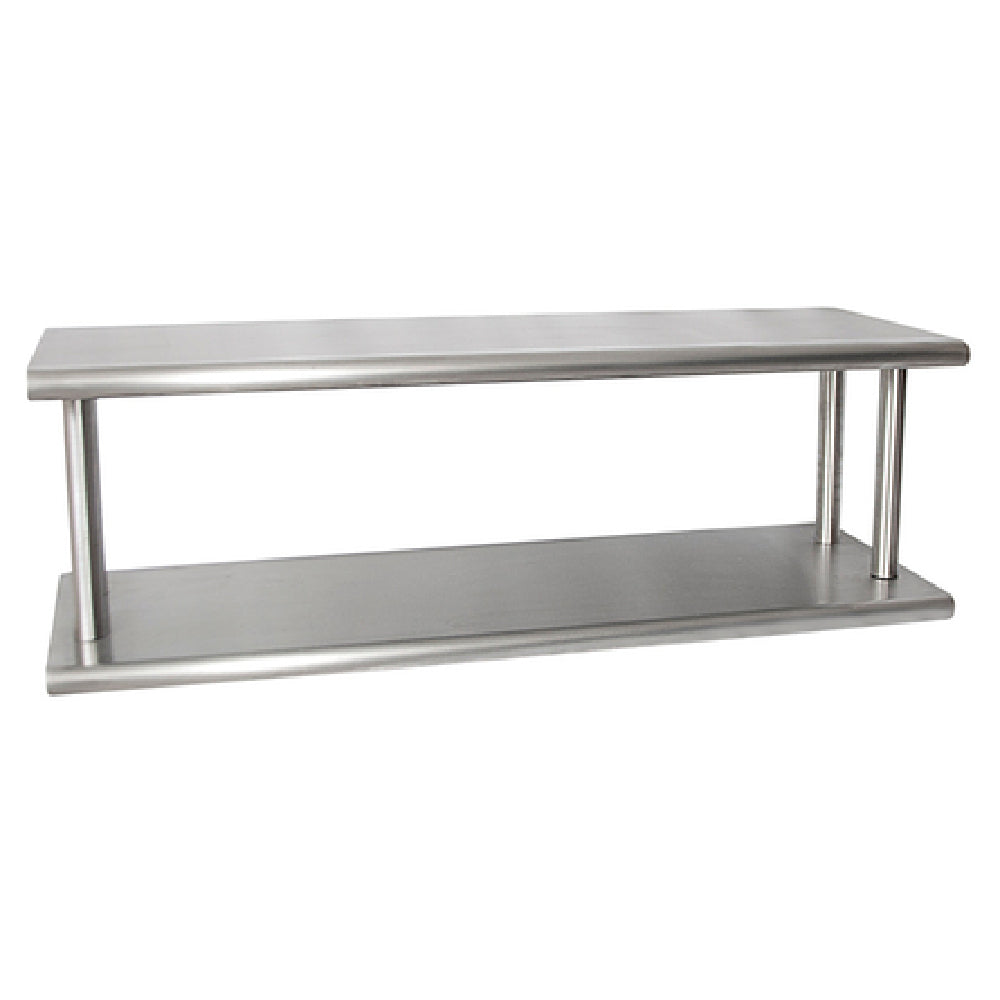 BK Resources PTS-2472-2 Double Tier Pass Through Shelf 72"W X 24"D 8" Maximum Wall Thickness