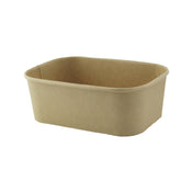PacknWood 210PCREC750 - Container, Rectangular Kraft Meal Box With Lamination, 24oz 6.8 X 4.8 X 2.2in