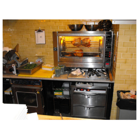 Hickory Industries, Inc. N/5.5G - Gas Batch Rotisserie Oven, 5 Spit Cooking Chamber With Computer Controls