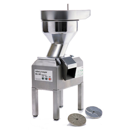 Robot Coupe CL60B Bulk E-Series Commercial Food Processor Includes: Vegetable Prep Attachment With Stainless Steel Bulk Feed Lead & External Ejection (no Bowl)