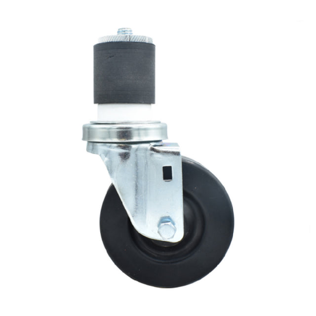 BK Resources 4SBR-4RA-HR - Swivel Caster, 2" Expanding Stem, 4" Hard Rubber Wheel