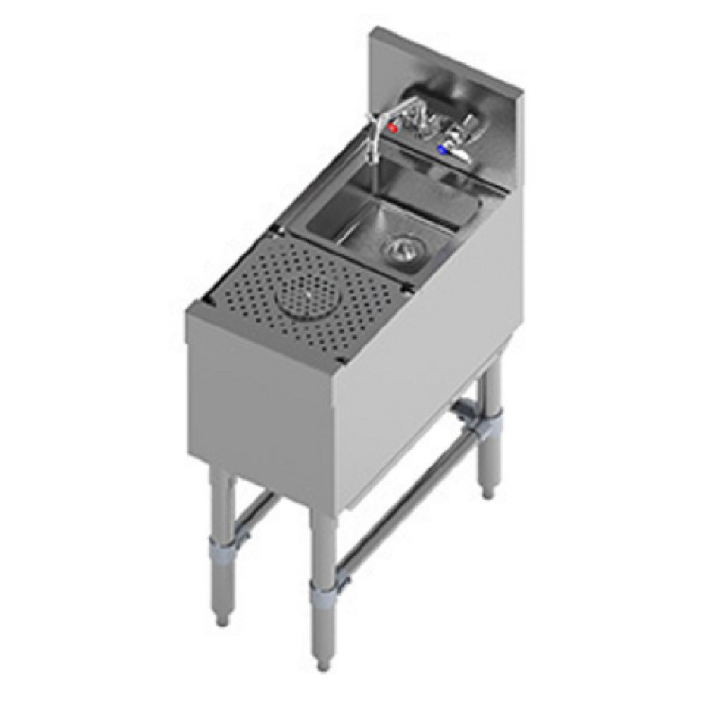 Eagle DSGR-12-24 Eagle Spec-Bar® Dump Sink With Glass Rinser Heavy Gauge Type 300 Stainless Steel Sink