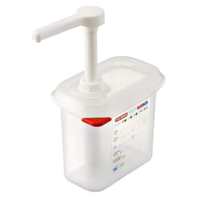Carlisle 01362 Araven Sauce Dispenser 1.5 Qt. 6-7/8"L X 4-1/4"W X 7-1/2"H