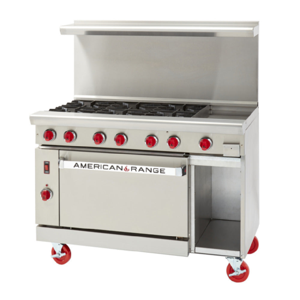 American Range ARGF-36G-2B-126-N_LP - Green Flame Range, Gas, 48"