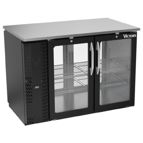 Victory VBBN48HC-FG-PT-B - Pass-Thru Back Bar Refrigerator, Food Rated, Two-section