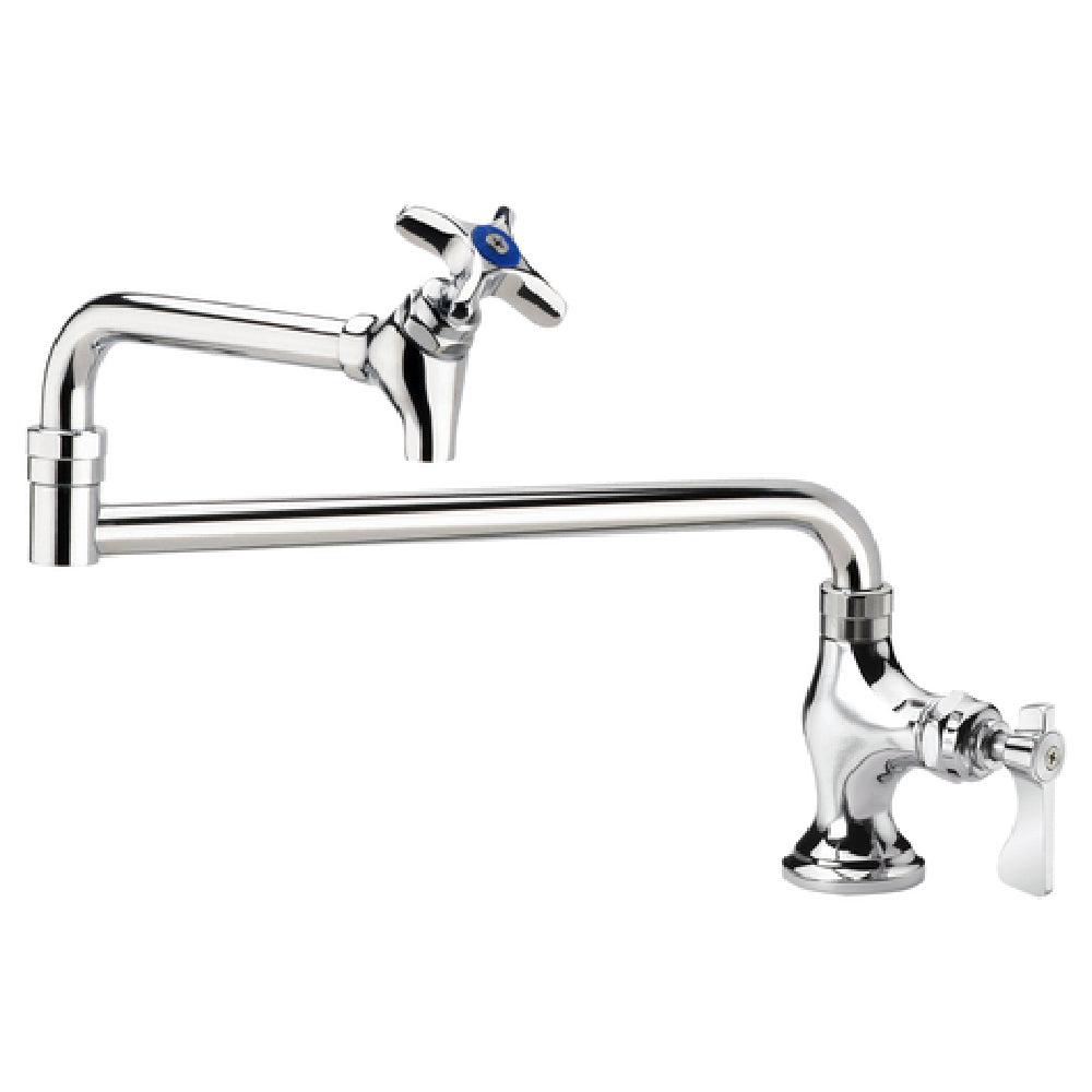 Krowne 16-163L Krowne Royal Series Pot Filler Faucet Single-deck Mount 24" Jointed Spout With Shut-off Valve