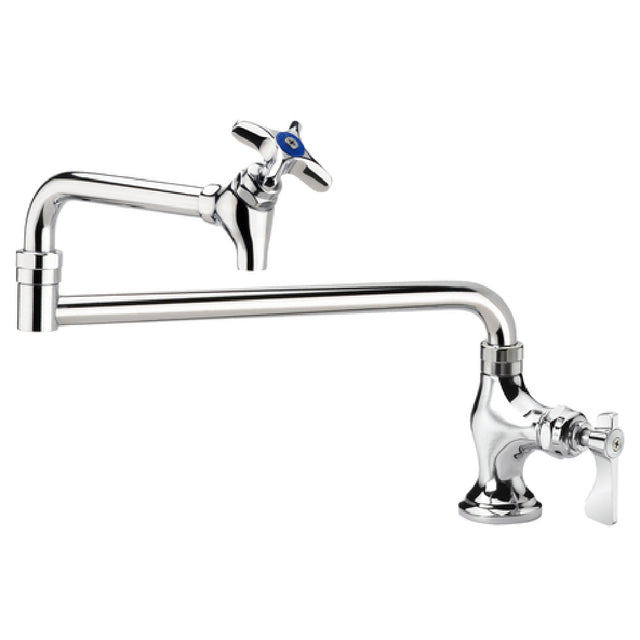 Krowne 16-162L Krowne Royal Series Pot Filler Faucet Single-deck Mount 18" Jointed Spout With Shut-off Valve