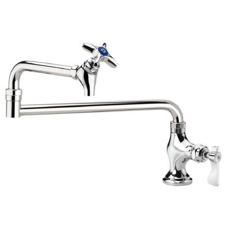 Krowne 16-161L Krowne Royal Series Pot Filler Faucet Single-deck Mount 12" Jointed Spout With Shut-off Valve