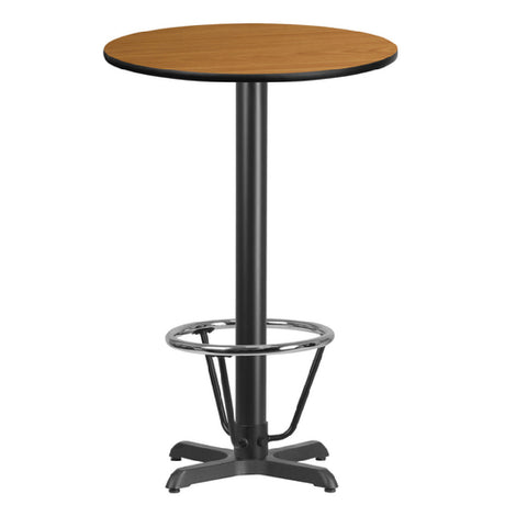 Flash Furniture XU-RD-24-NATTB-T2222B-3CFR-GG Table 24" Dia. X 43-1/8"H Bar Height