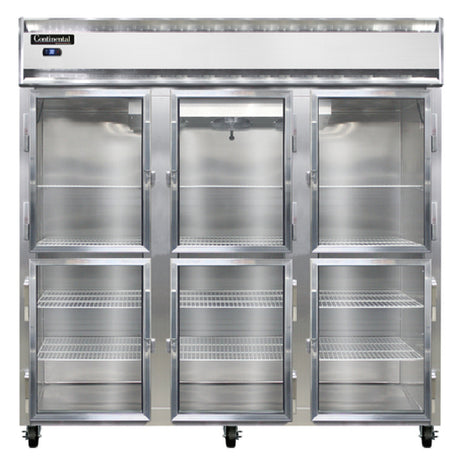 Continental Refrigerator 3RNSAGDHD Refrigerator Reach-in Display Three-section