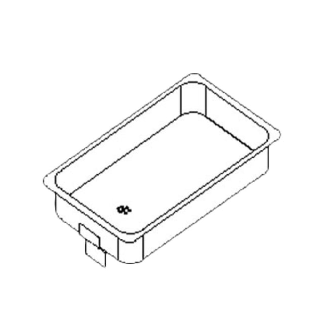 Perlick 7055A46 Wet Waste Box With Drain Tube 1/3 Size Stainless Steel Pan With Integral Strainer & 3/4" Diameter