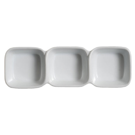 Palate & Plate AW-1804 - Appetizer Dish, (3) 3 Oz. Compartments, 9" X 3" X 1-5/8"H
