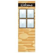 Hubert 72064 - Menu Board, 4-pocket, Floor Stand
