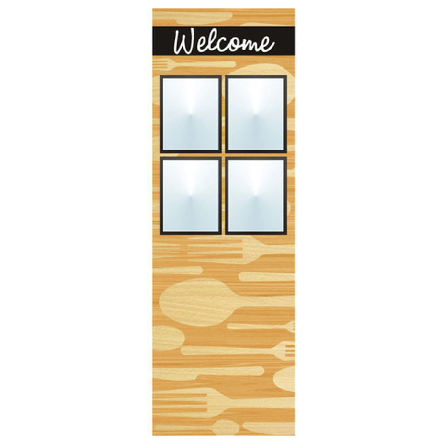 Hubert 72064 - Menu Board, 4-pocket, Floor Stand