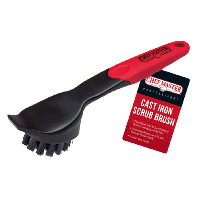 Chef Master 90058 Scrub Brush 9-4/5"L With Scraper