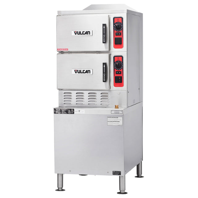 Vulcan C24DA10 Convection Steamer Direct Steam (Potable/Clean Steam) 2 Compartments On 24" Cabinet Base