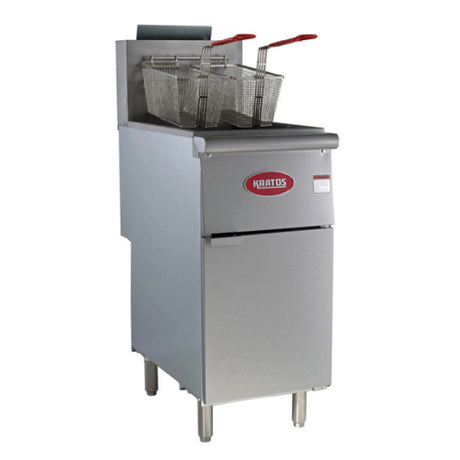 Hubert 67757 - Kratos® Commercial Gas Floor Fryer, (3) Burners, 40 Lb. Capacity