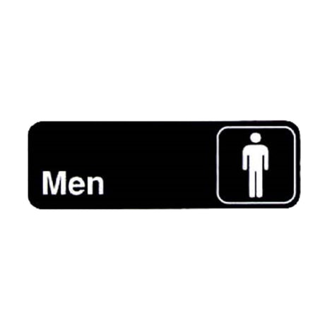 Vollrath 4515 Men Sign 3" X 9" White On Black