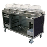 Cadco CBC-HHHH-L4 MobileServ® Mobile Hot Buffet Cart (4) Hot Full Size Buffet Servers