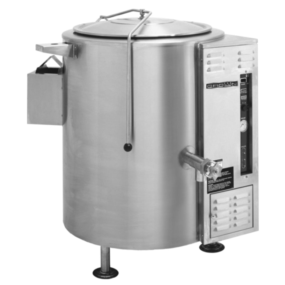 Crown Steam GL-80E_LP Stationary Kettle Gas 80 Gallon Capacity