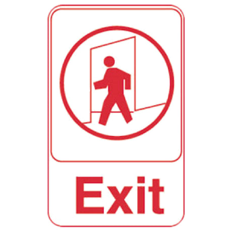 Royal Industries ROY 695609 Sign 6" X 9" "Exit"