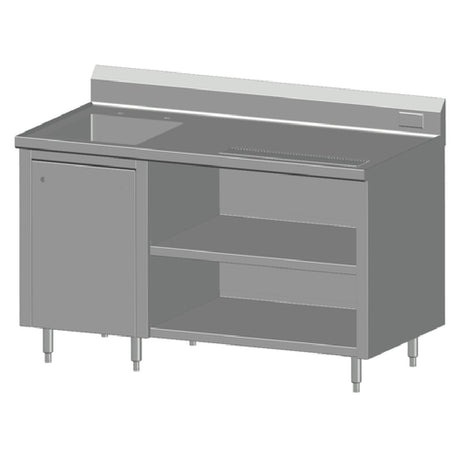 SPG BC-60L - Universal Stainless Beverage Counter, 60" Long, 30" Wide